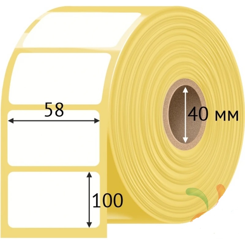 Изображение товара Этикетки самоклеящиеся Termo ECO 58х100 мм с съемным клеем