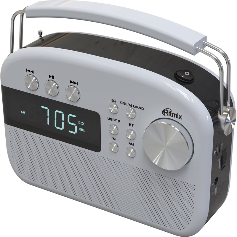 Изображение товара Радиоприемник Ritmix RPR-705 белый портативный
