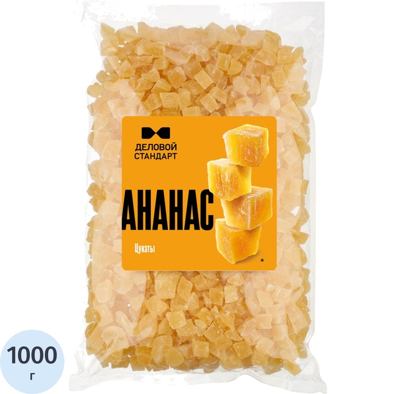 Изображение товара Цукаты Деловой Стандарт ананас кубики 1 кг