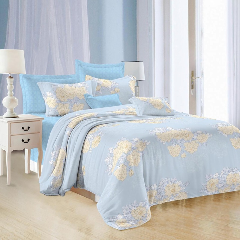 Изображение товара Комплект постельного белья Эльф Satin Collection Воздушный сад 2-спальное микросатин 70x70 см