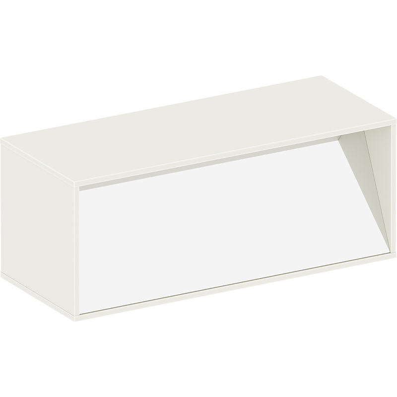 Изображение товара Стильный белый табурет-пуфик ВАЙТ СТАЙЛ №1 с зеркалом для дома и прихожей