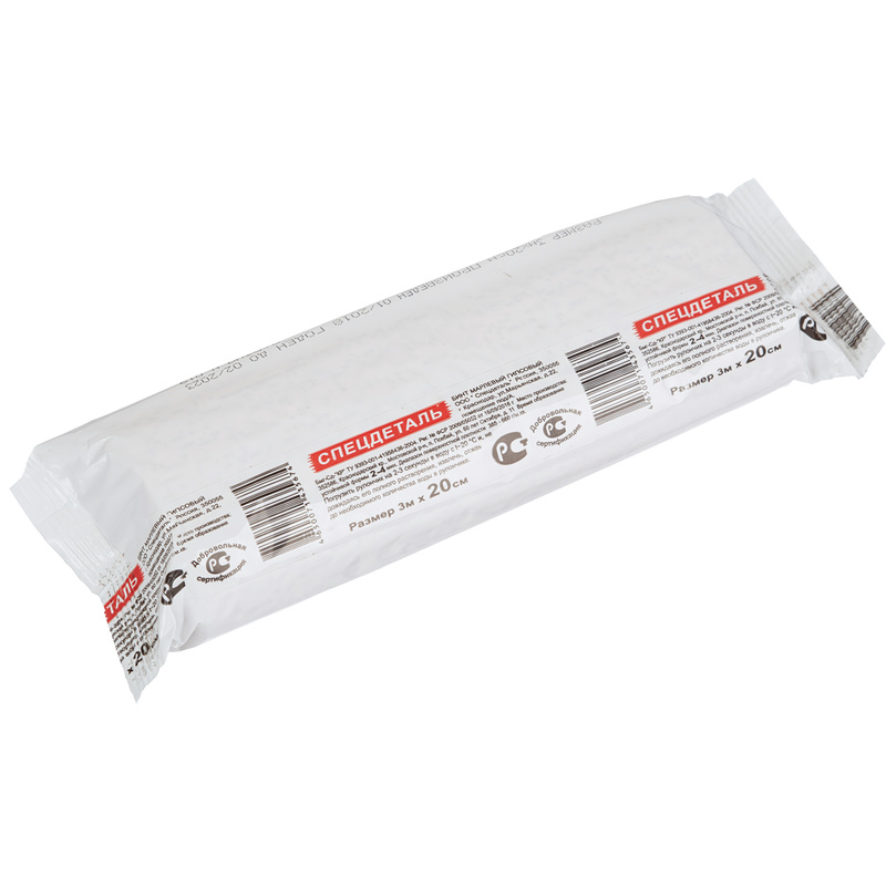 Изображение товара Гипсовый бинт Спецдеталь быстросохнущий 20 см х 3 м для иммобилизации