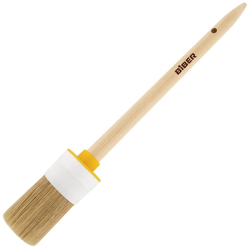 Изображение товара Кисть Бибер Стандарт 31183 35 мм круглая из натуральной щетины с деревянной рукояткой