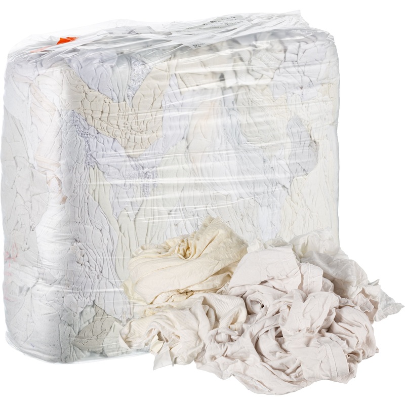 Изображение товара Ветошь трикотажная белая 10 кг 40x60 см для уборки и полировки