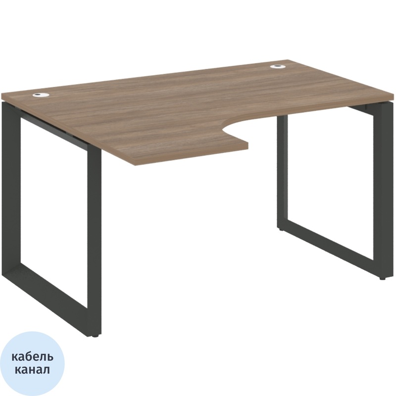 Изображение товара Стол эргономичный ONIX-О левый (дуб аризона/антрацит, 1380х1180х750 мм)