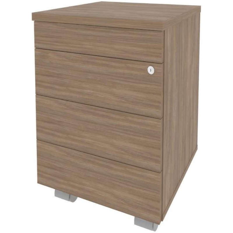 Изображение товара Тумба подкатная Onix O.ТМ-3TIP с центральным замком дуб аризона 3 ящика