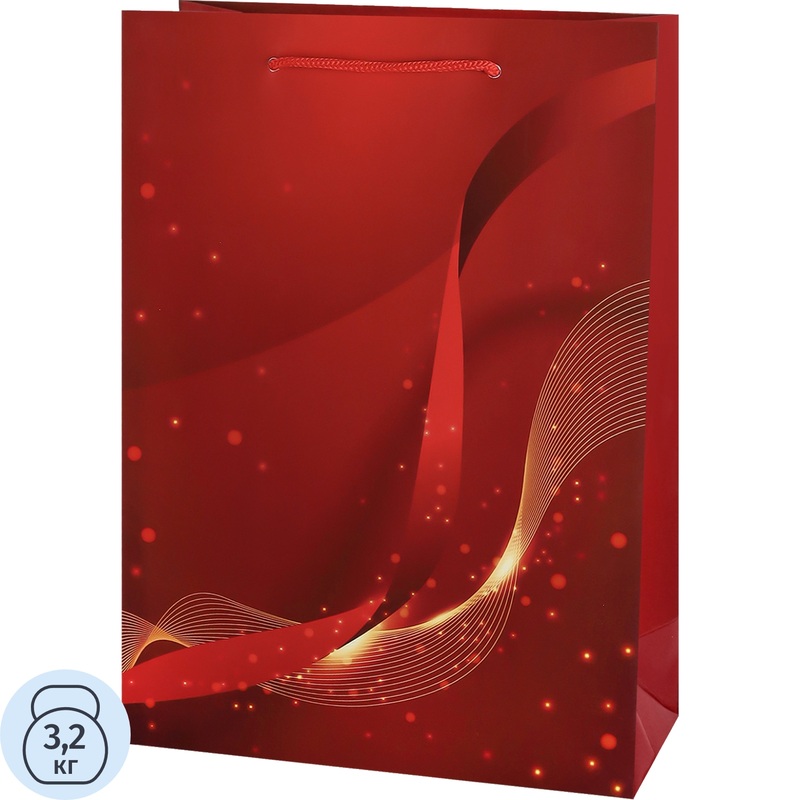 Изображение товара Пакет подарочный ламинированный Dream cards Красная абстракция (31x22x10 см)