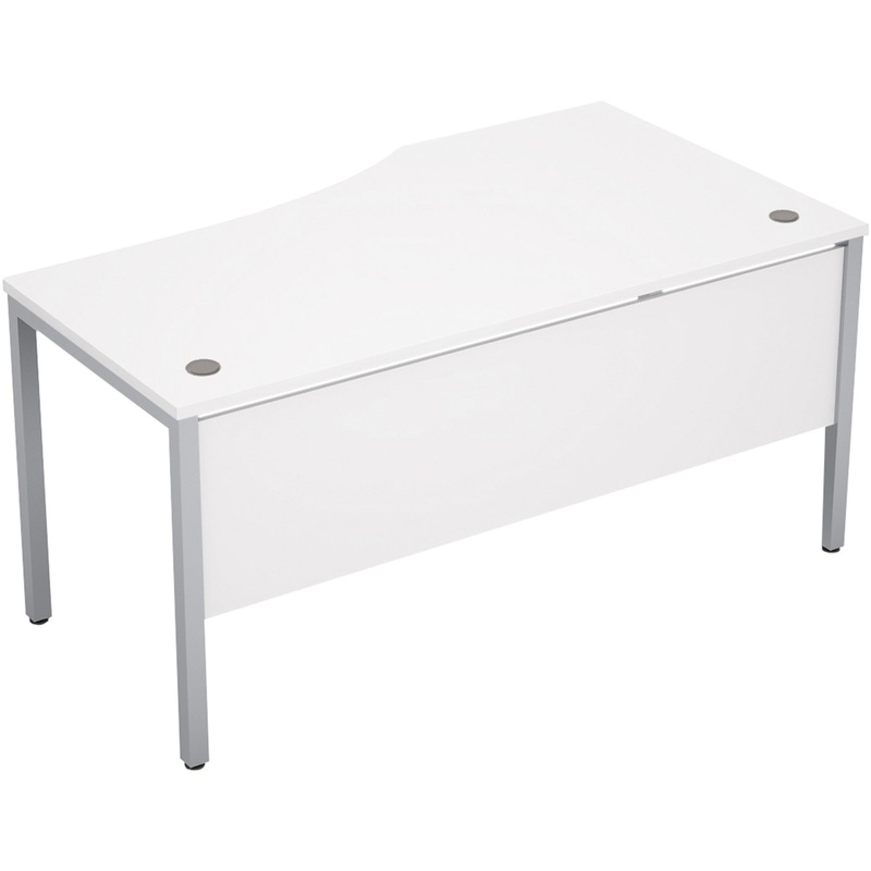 Изображение товара Эргономичный левый рабочий стол Avance 6МД.020 белый алюминий
