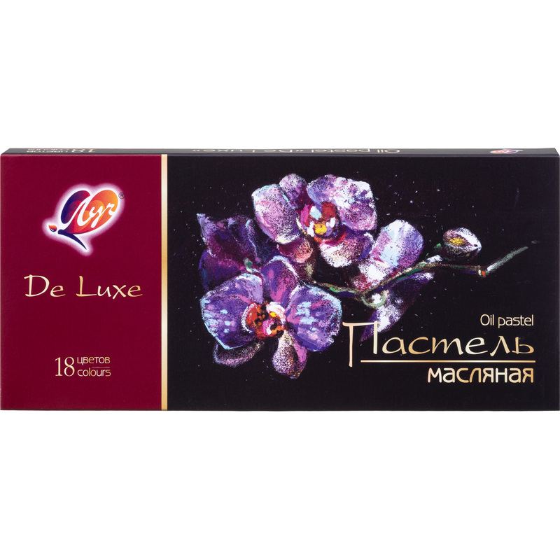 Изображение товара Пастель масляная Луч De Luxe круглая 18 цветов в картонной коробке
