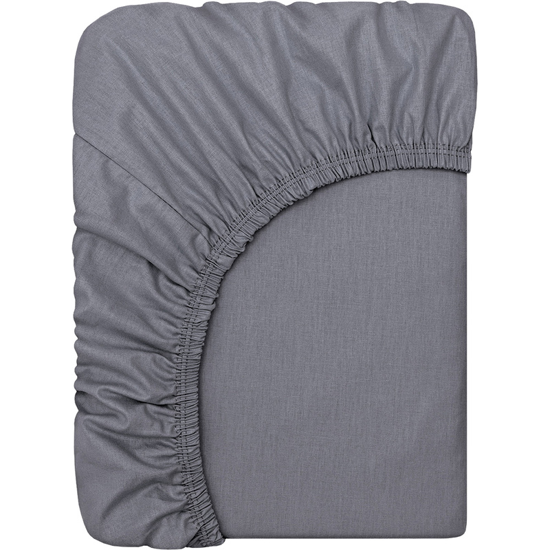 Изображение товара Простыня на резинке Bravo 160x200x25 см поплин 115 г/кв.м серый