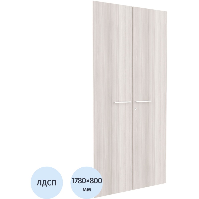 Изображение товара Двери высокие Steel 11552 ЛДСП с замком 1780 мм дуб светлый