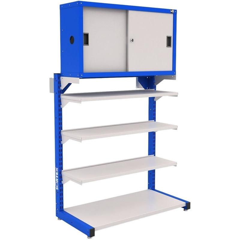 Изображение товара Металлический стеллаж 995х505х1690 мм 3 полки для хранения груза