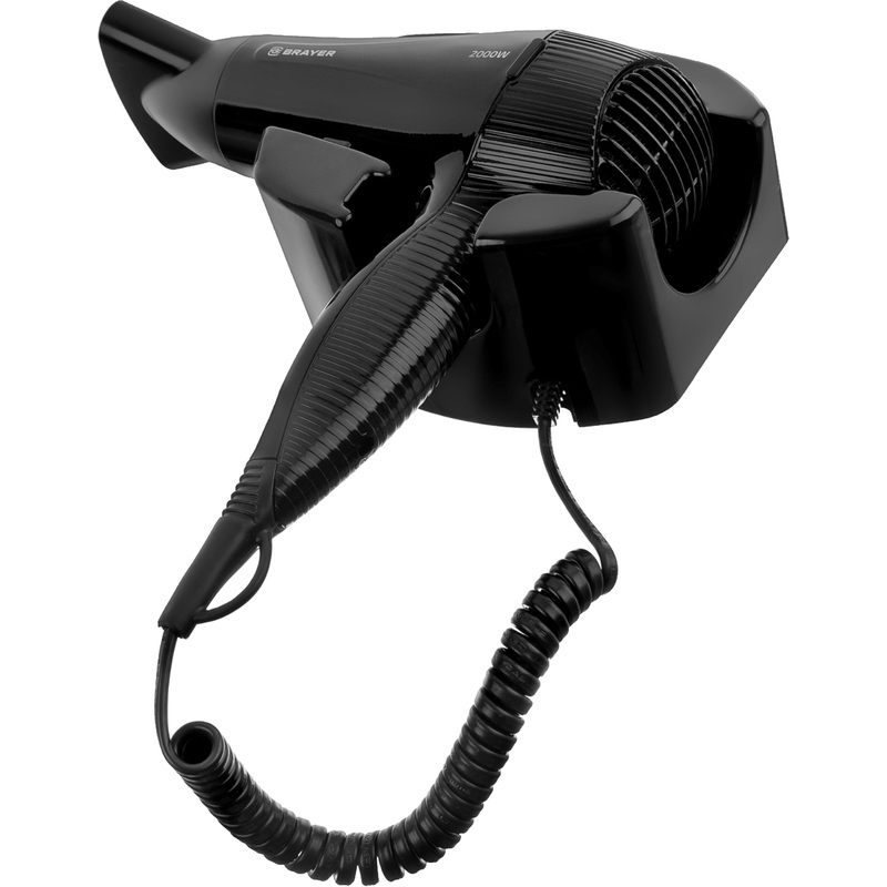 Изображение товара Фен для волос Brayer BR3021BK мощностью 2000 Вт со стойкой и концентратором