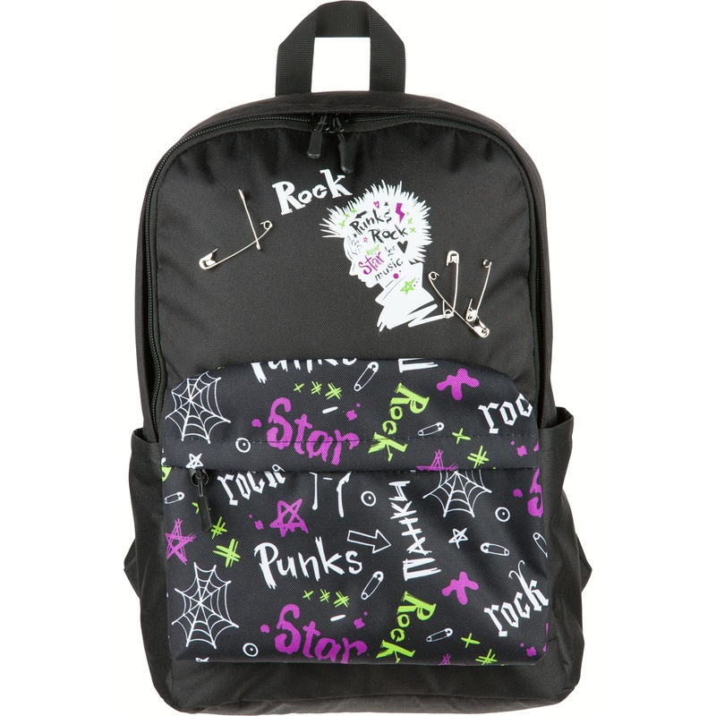 Изображение товара Молодежный рюкзак Комус Класс Рок черный стильный и практичный