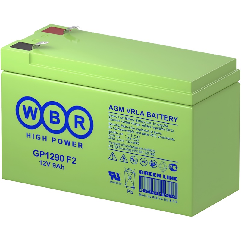 Изображение товара Батарея для ИБП WBR GP1290 F2 12 В 9 А·ч
