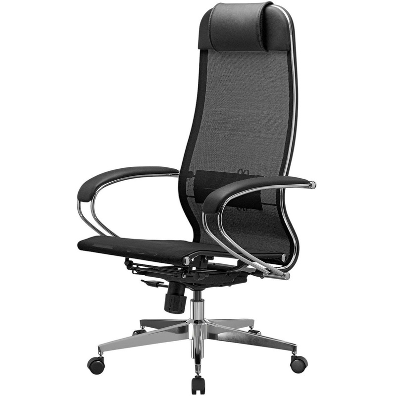 Изображение товара Кресло для руководителя стандартное Ergolife черное с регулировками и механизмом Synchro