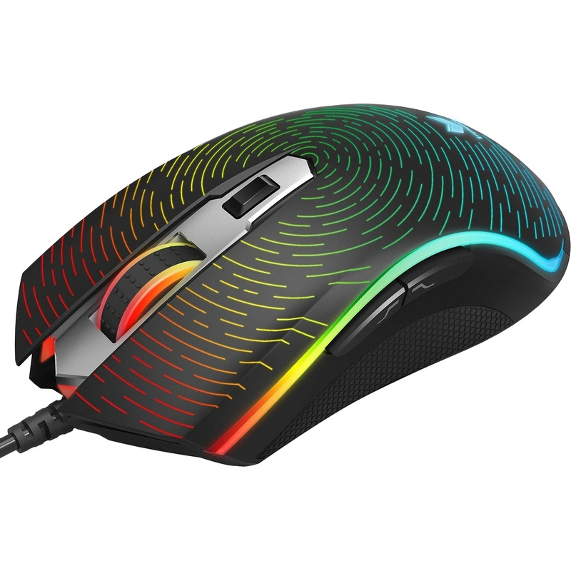 Изображение товара Игровая мышь Rapoo V25S черная с подсветкой 7000 dpi USB для геймеров