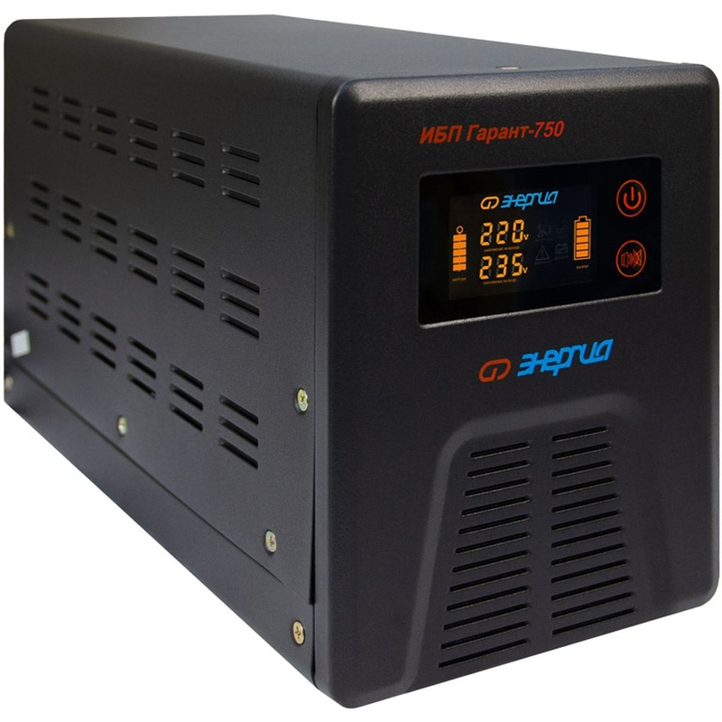 Изображение товара Источник бесперебойного питания Энергия Гарант 750 Е0201-0039 с дисплеем