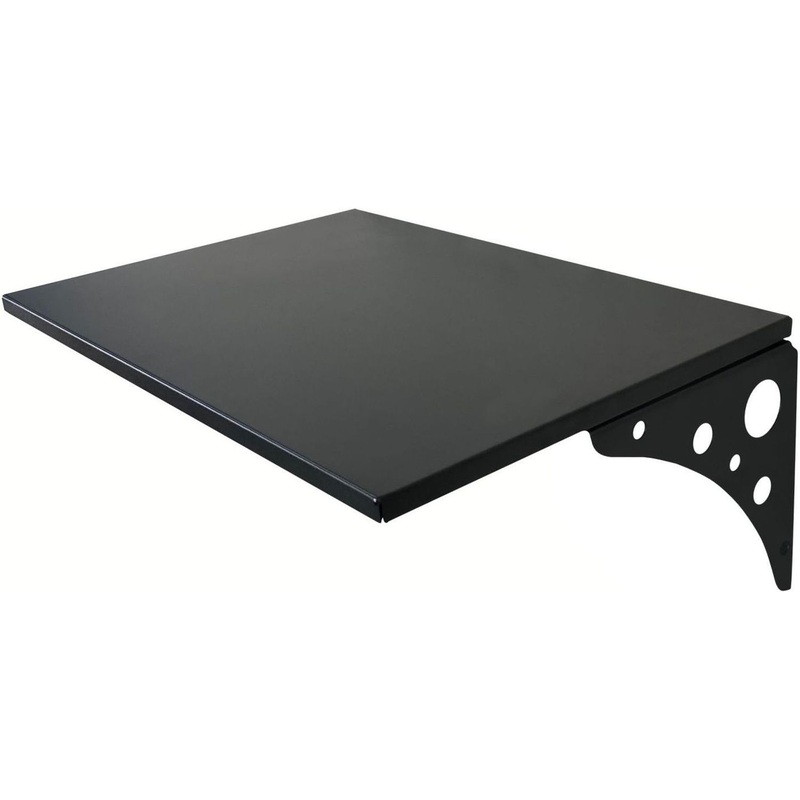 Изображение товара Полка для СВЧ-печи с кронштейном Rapido RP-700BB чёрная настенная стильная и многофункциональная