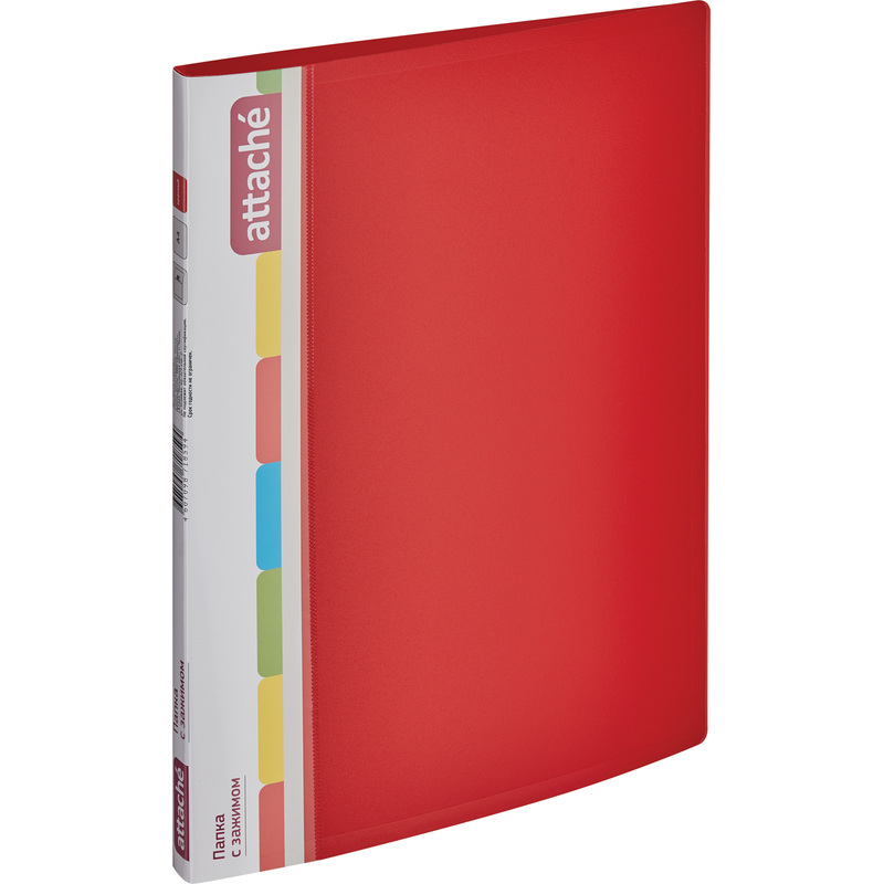 Изображение товара Папка с зажимом Attache А4 0.7 мм красная для документов до 150 листов