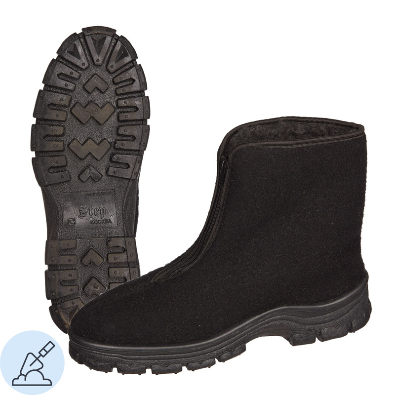 Изображение товара Зимние мужские ботинки Прощай молодость, утепленные сукно, черные, 41 размер