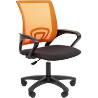 Кресло офисное Chairman 696LT оранжевое/черное (сетка/ткань, пластик)