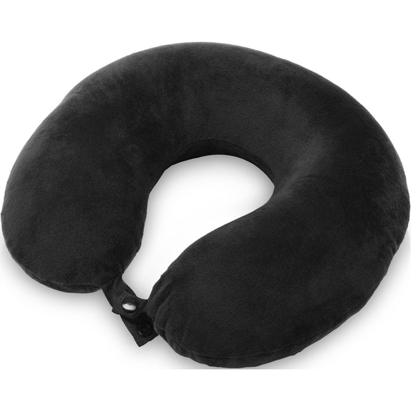 Изображение товара Подушка дорожная Basic из полиэстера с эффектом памяти черная