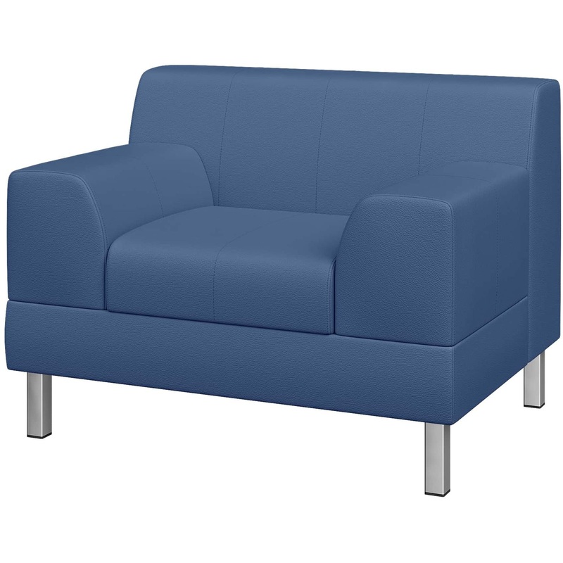 Изображение товара Кресло Flagman синее из искусственной кожи для офисов и учреждений