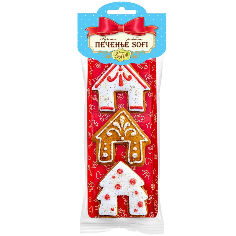 Изображение товара Печенье Пекарня Софи Медовое новогоднее 45 г (3 шт), натуральное праздничное печенье