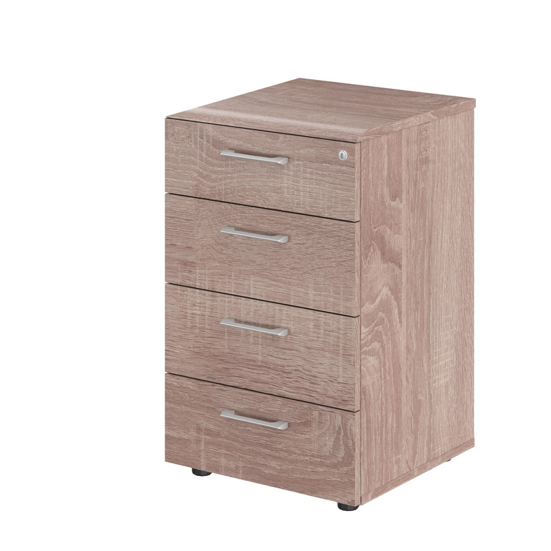 Изображение товара Тумба приставная Wave WLC4D.1.А с центральным замком (дуб сонома, 465х450х750 мм, 4 ящика)