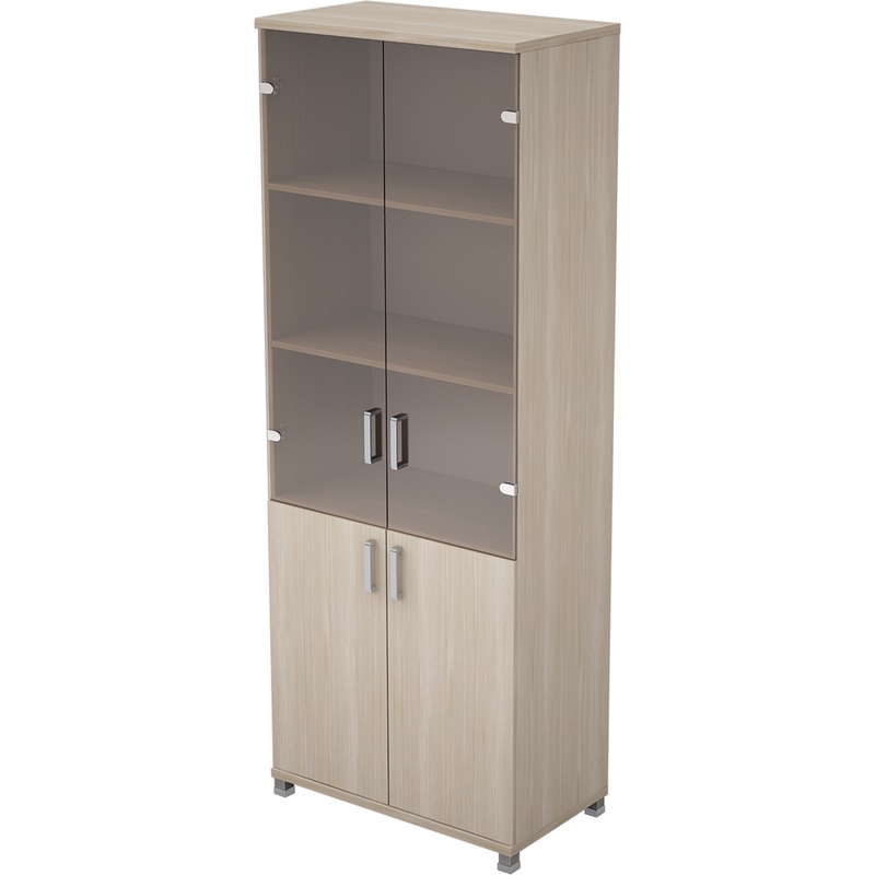 Изображение товара Шкаф для документов Avance 6Ш.005.3 со стеклом шамони светлый 800x450x2116 мм