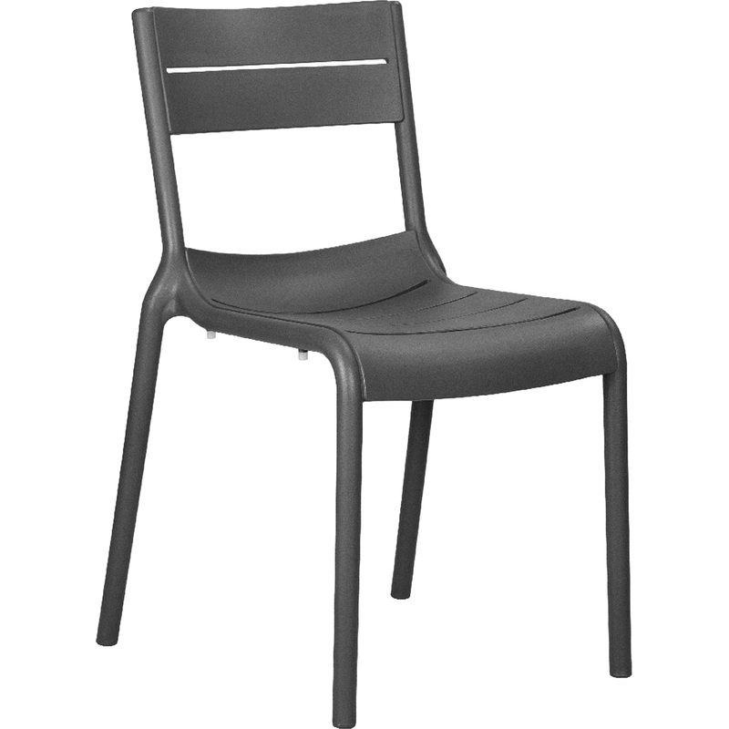 Изображение товара Стул пластиковый Dobrin Tim (тёмно-серый, 475х565х815 мм)