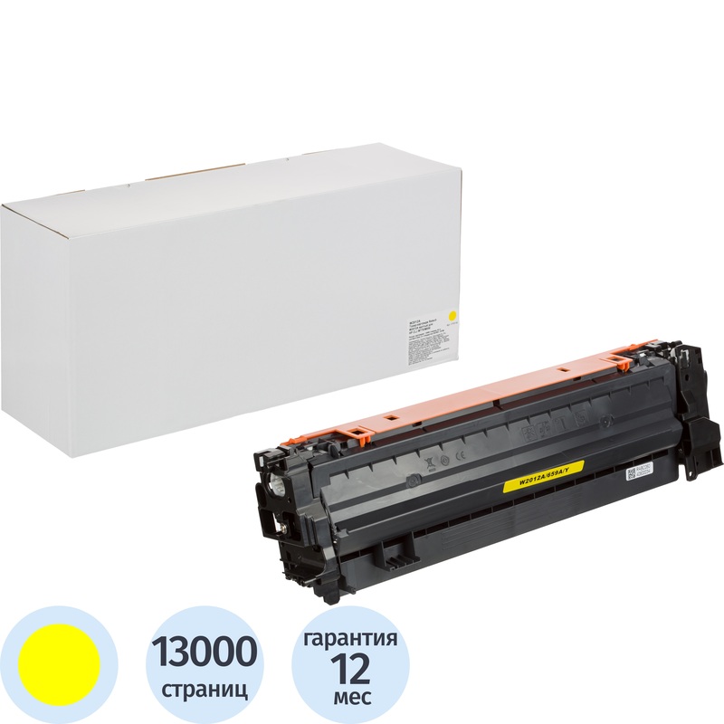 Изображение товара Лазерный картридж Retech 659A W2012A для HP желтый совместимый 13000 страниц