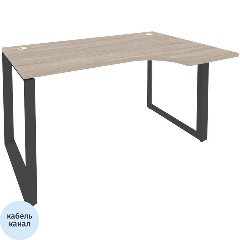 Изображение товара Стол эргономичный ONIX-О правый (дуб аттик/антрацит)