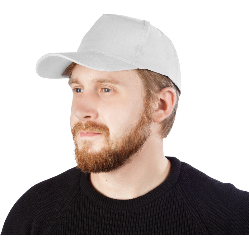 Изображение товара Белая бейсболка универсальный размер для взрослых с логотипом