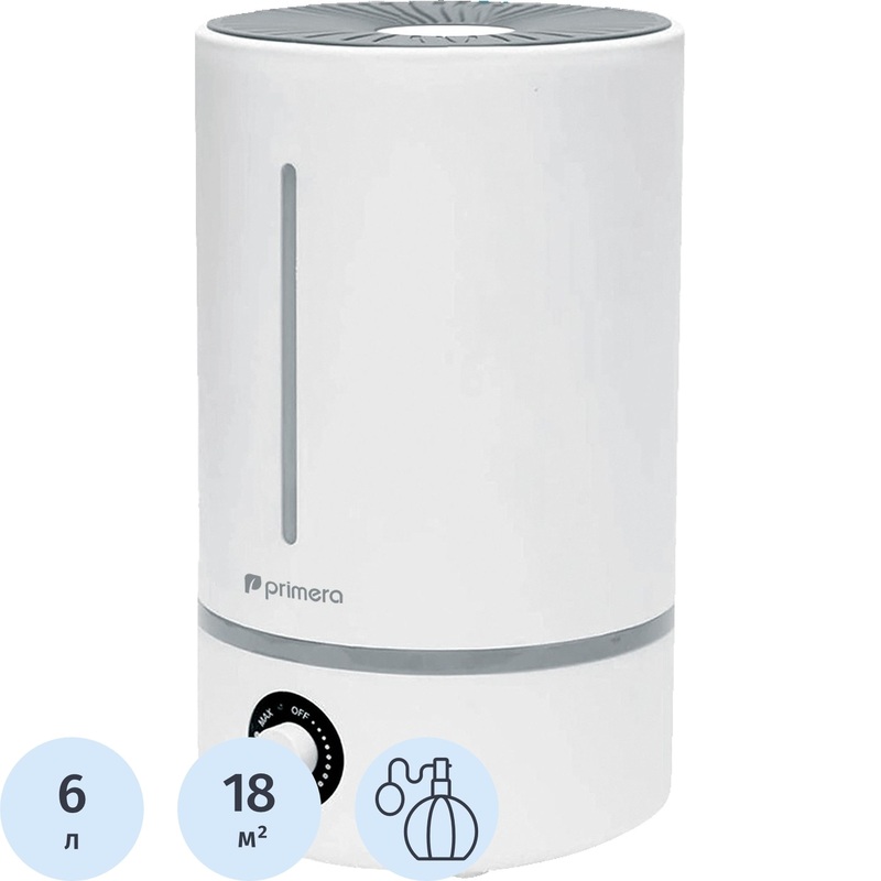 Изображение товара Уценка. Увлажнитель воздуха Primera HUP-R1060-TA белый Изображение товара Уценка. Увлажнитель воздуха Primera HUP-R1060-TA белый