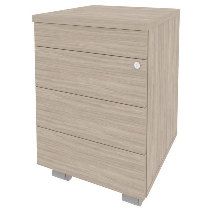 Изображение товара Тумба подкатная Onix O.ТМ-3TIP с центральным замком дуб аттик 432х460х633 мм