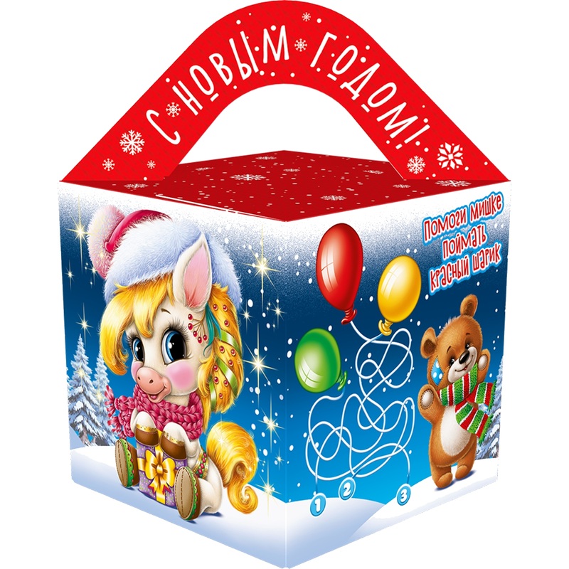 Изображение товара Новогодний сладкий подарок РОКО Оливия и Оливер 500 г яркое ассорти конфет