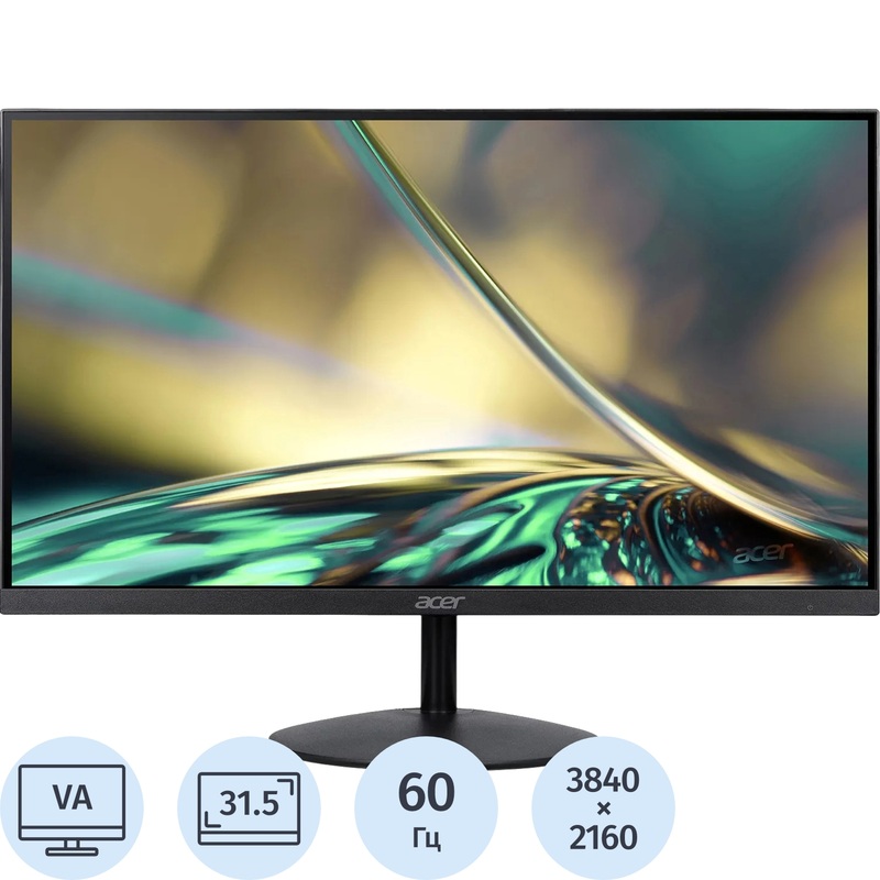 Изображение товара Монитор 31.5" Acer SA322QKbmiipx чёрный (UM.JS2CD.003)