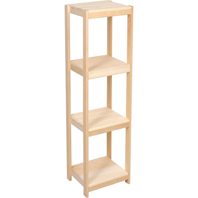 Изображение товара Стеллаж-этажерка для бани и сауны из липы натуральный 320х290х1190 мм