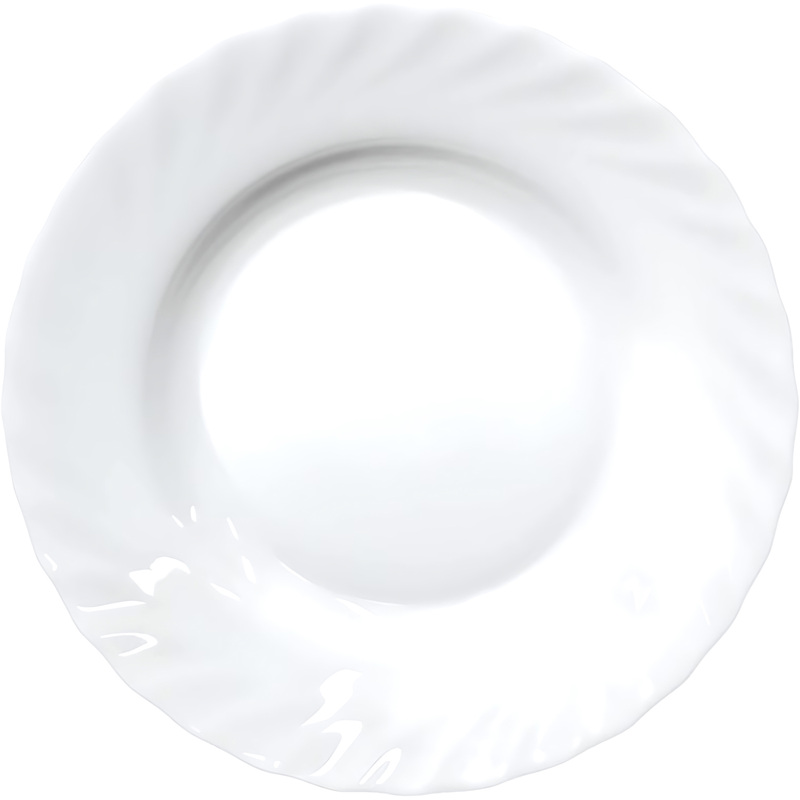 Изображение товара Обеденная тарелка Arcoroc Трианон стекло 24.5 см белая 6 штук