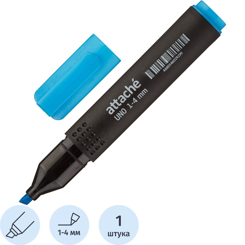 Изображение товара Текстовыделитель Attache Economy Uno синий (толщина линии 1-4 мм)