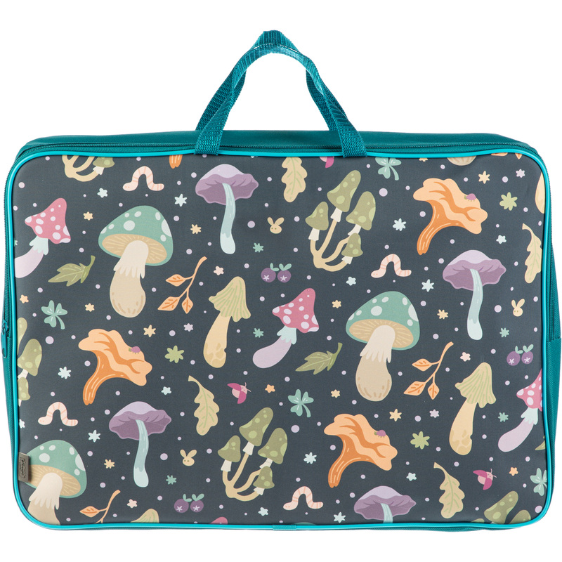 Изображение товара Папка для труда Комус Класс Грибы А3 полиэстер с отделением на молнии и ручками