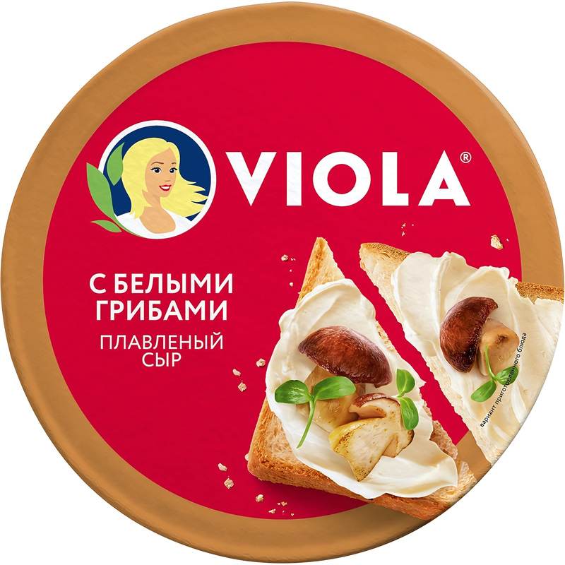 Изображение товара Сыр плавленый Viola с белыми грибами порционный 130 г