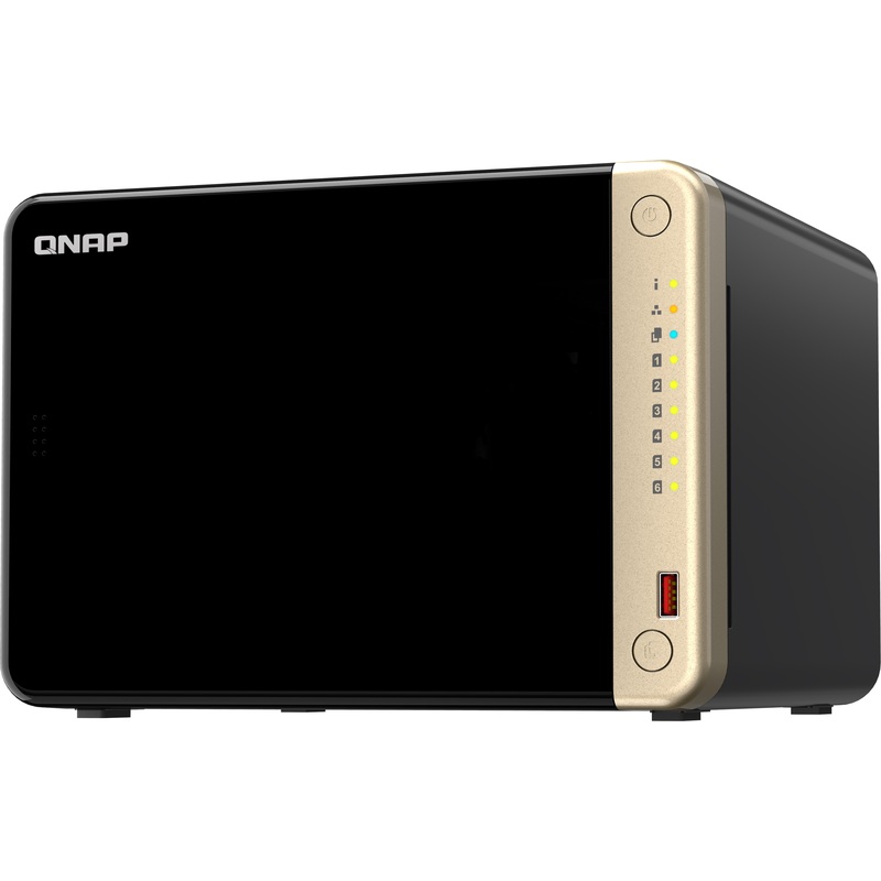 Изображение товара QNAP TS-664-8G — мощное сетевое хранилище с 6 отсеками и RAID