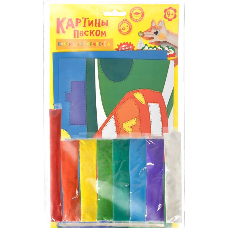 Изображение товара Набор для изготовления картины из песка Каляка-Маляка Машинка и вертолет
