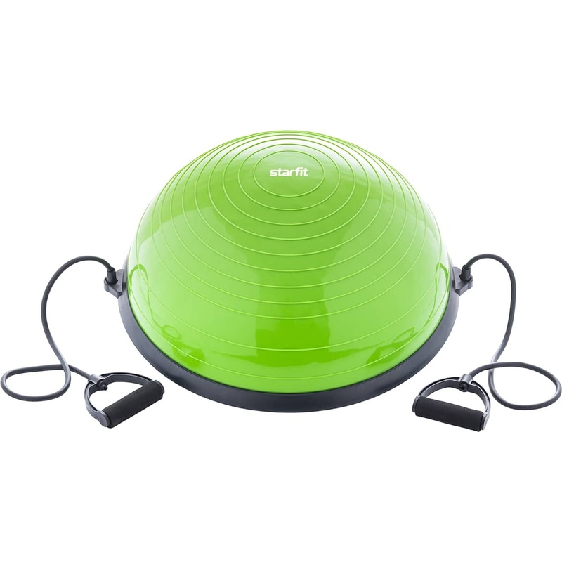 Изображение товара Полусфера Bosu Starfit GB-501 зелёная (с эспандерами и насосом)