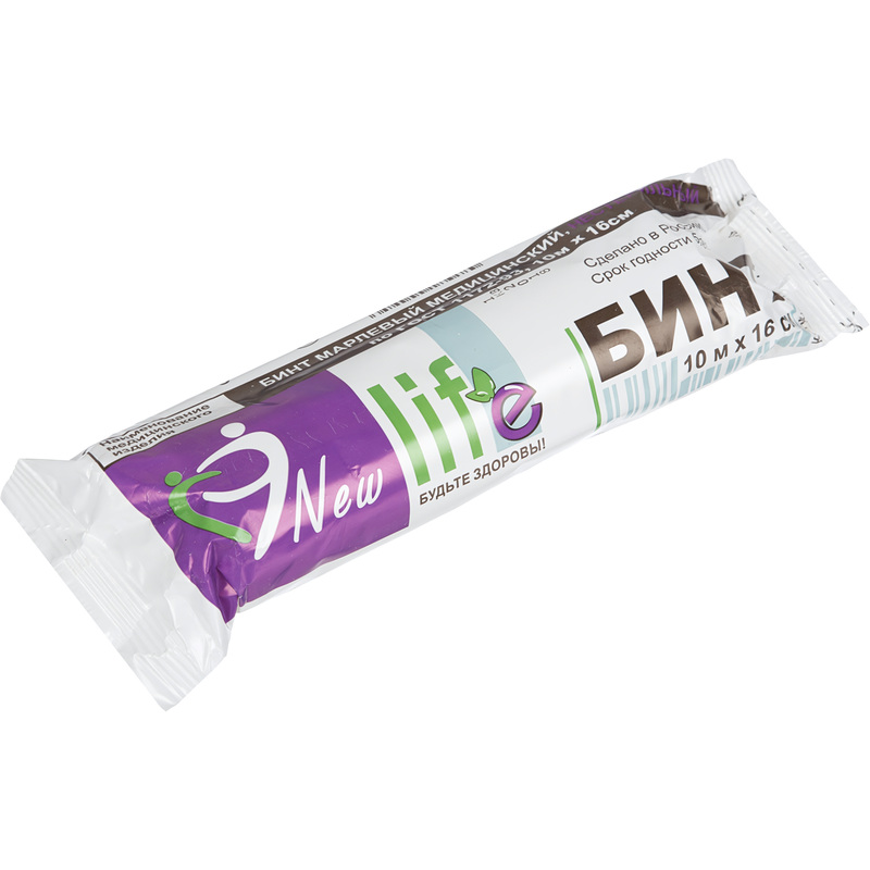 Изображение товара Марлевый бинт Навтекс Life нестерильный 10 м х 16 см плотность 36 г