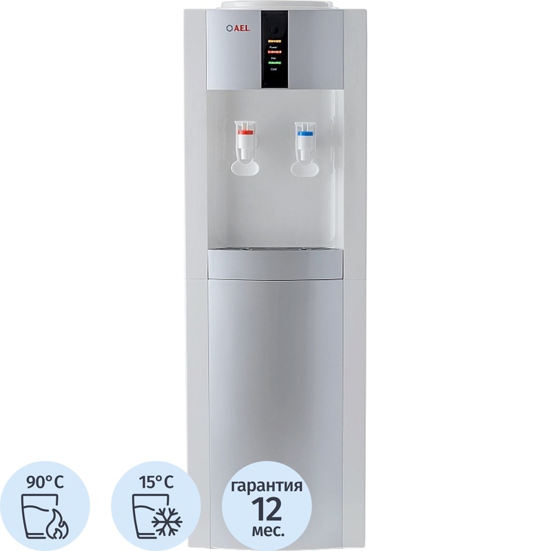 Изображение товара Кулер для воды AEL LD-AEL-47 белый серебристый нагрев охлаждение