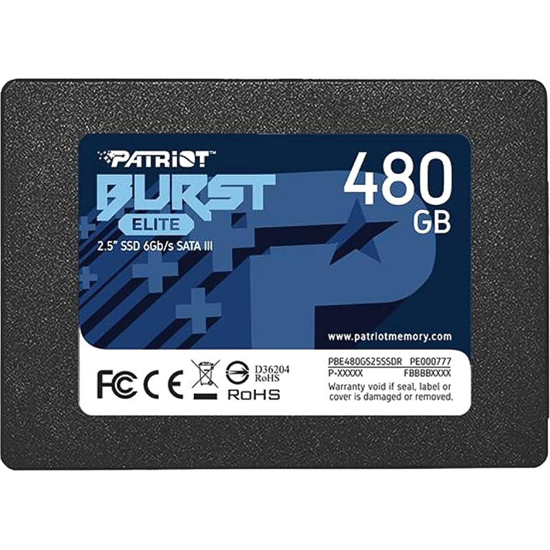 Изображение товара SSD накопитель Patriot Memory Burst Elite 480 ГБ SATA легкий надежный скоростной